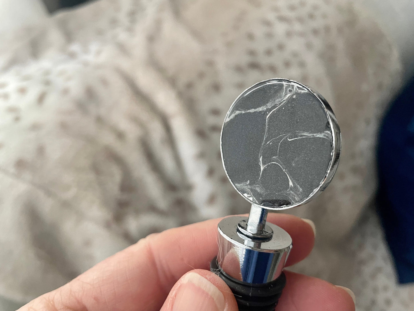 Hand Painted Wine Stopper with Epoxy Seal For Wine Lovers and Wine Themed Gifts for Weddings or Special Events