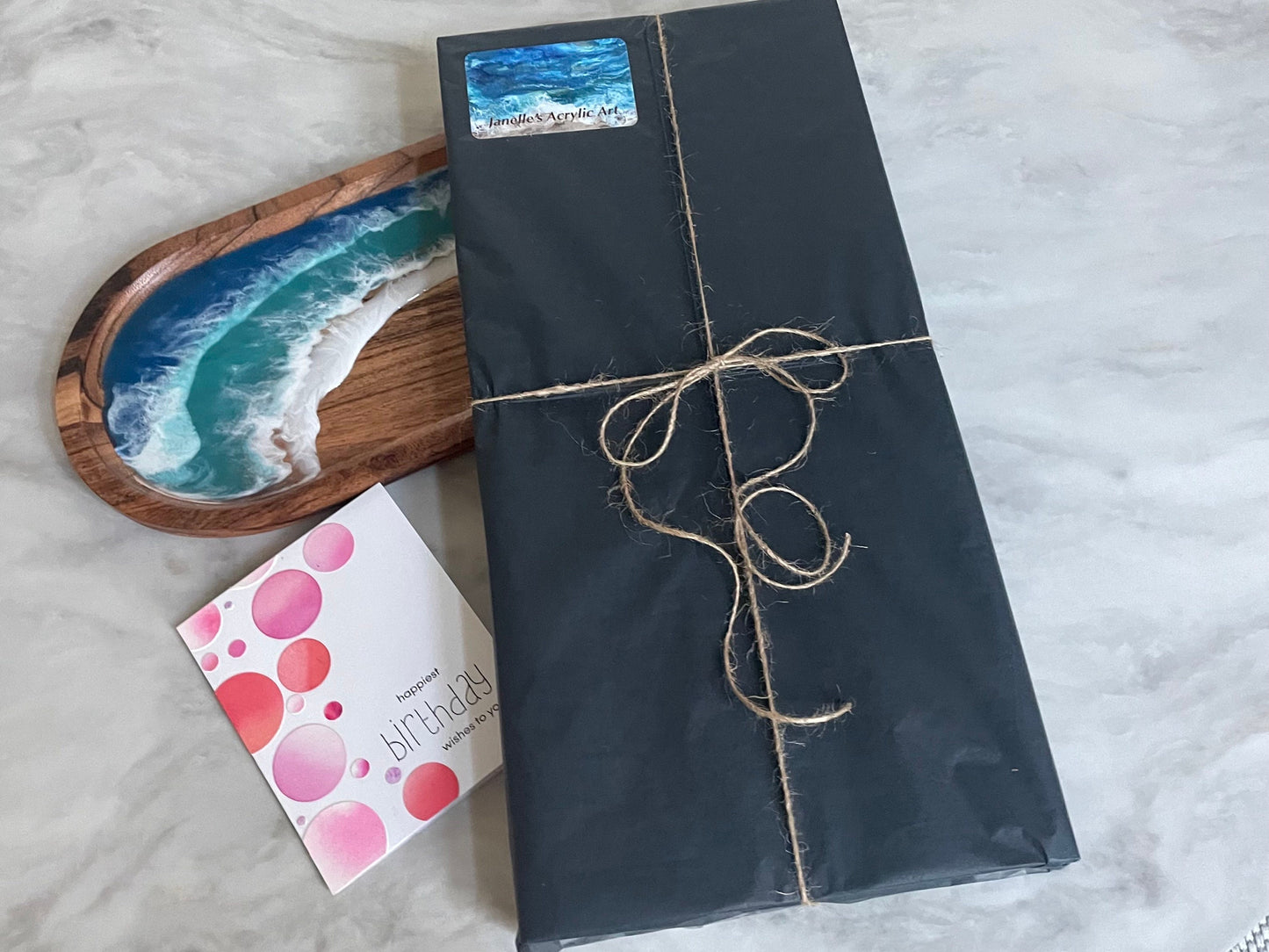 Coastal Home Decor Ocean Wave Cutting Board, Small Surfboard Cheese Lover Beach Lover Gift, Tropical Wedding, Housewarming, Realtor Closing