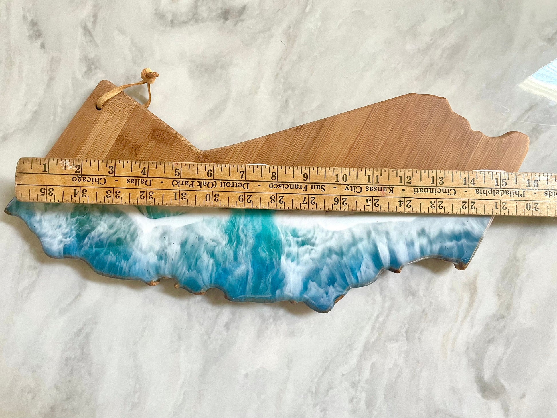 California Ocean Wave Charcuterie Board / Cheese Lover Board / Serving Board / Ocean Lover's Board, Realtor Closing Gift, New Home Gift CA