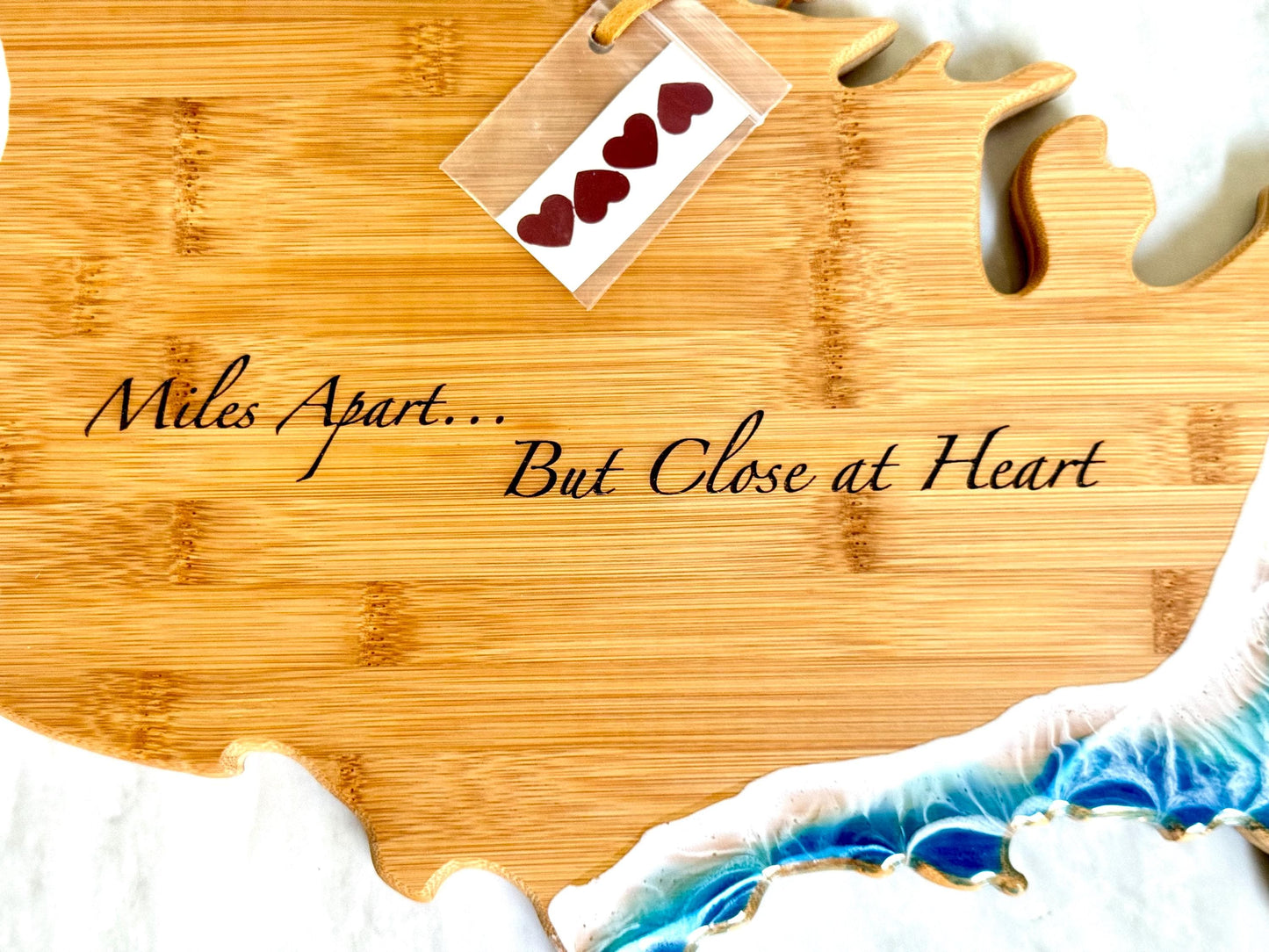 Custom Charcuterie Board, Personalized Food Serving Board, USA Coastal Cheese Board, Nautical US Ocean Home Decor, Gift for Moving New Home
