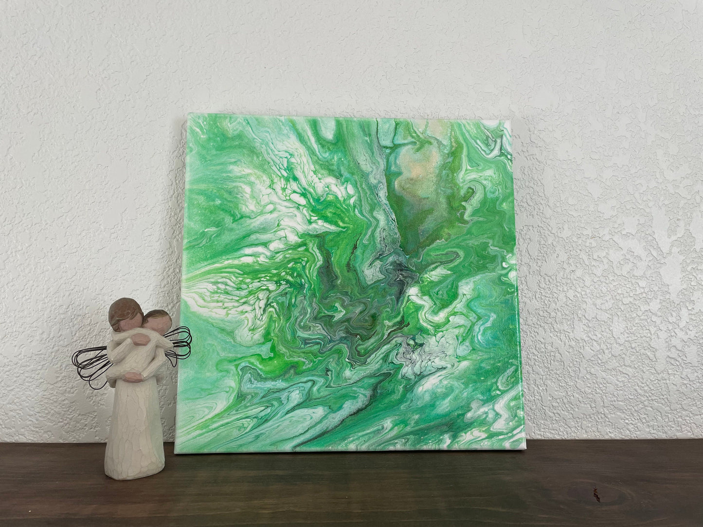 Abstract Fluid Art Painting on a 12x12 canvas
