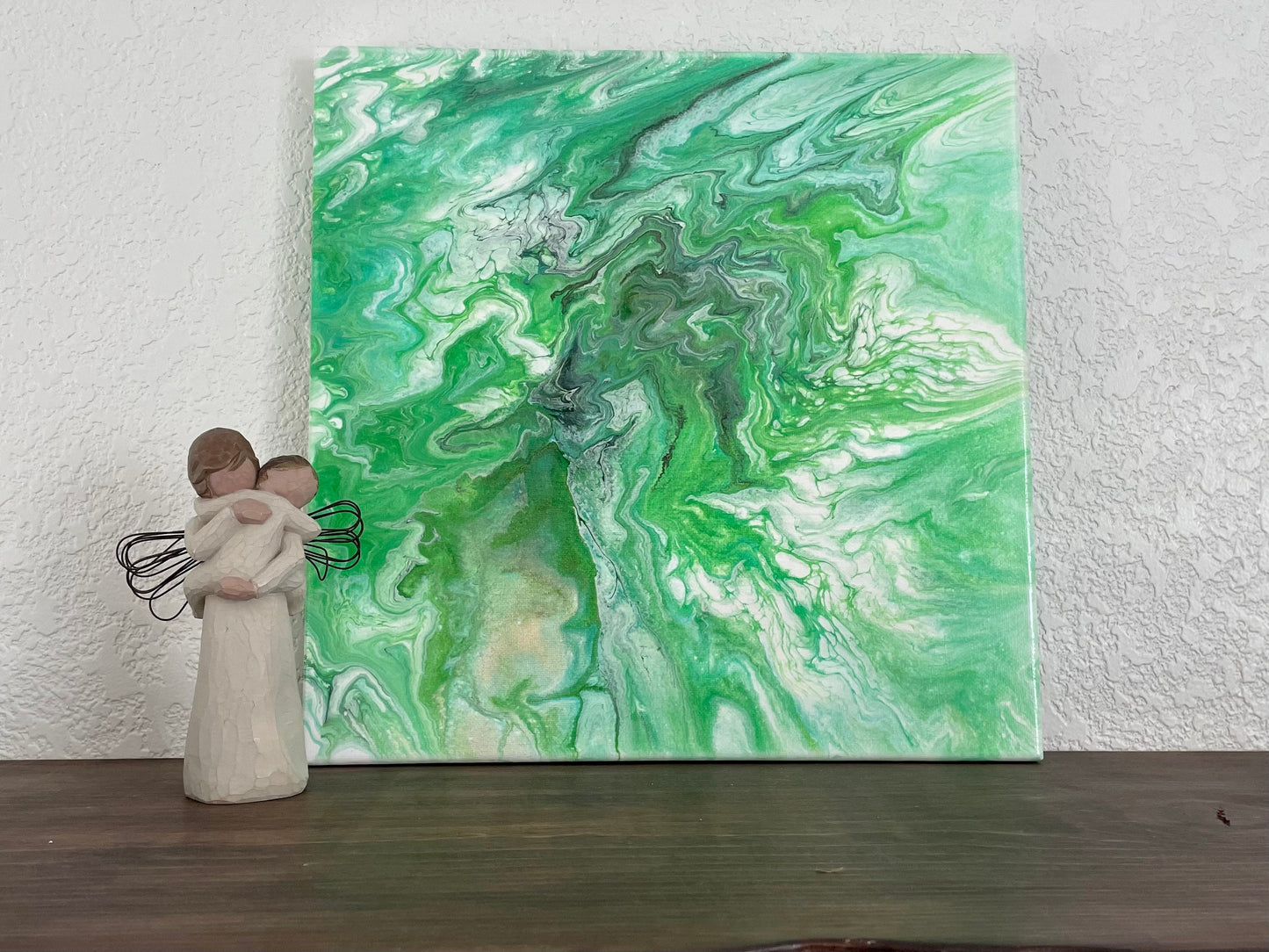 Abstract Fluid Art Painting on a 12x12 canvas