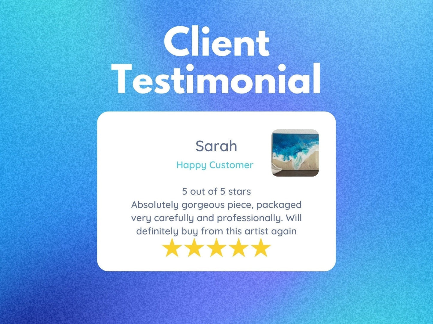 Ocean Heart Wave Acrylic Painting, Coastal Nautical Wall Art, 20x16