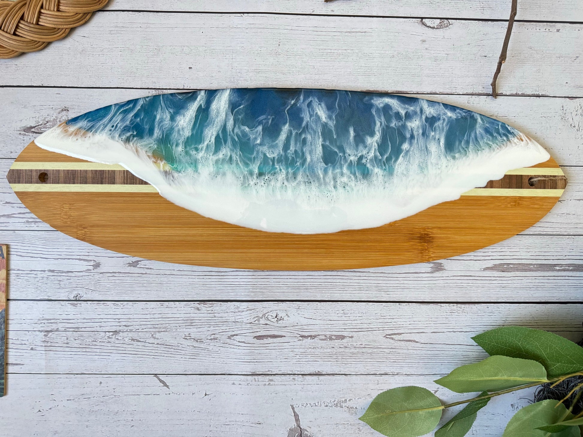 Nautical Charcuterie Board, Coastal Beach Home Serving Board, Ocean House Cheese Lover Gift