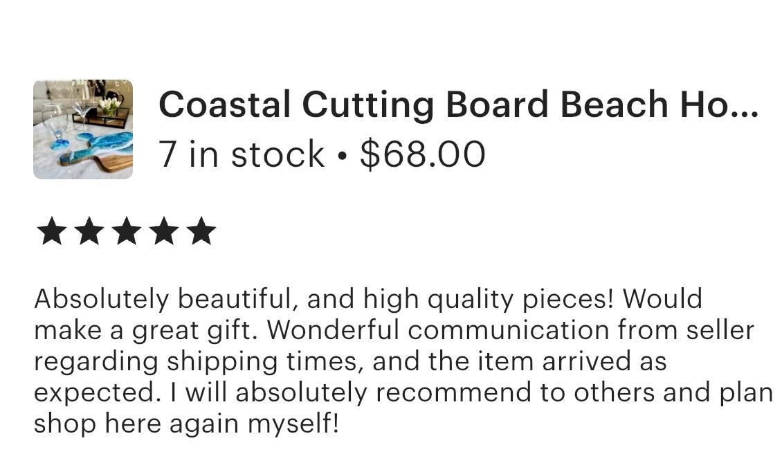 Ocean Wave Cutting Board with a Wine Glass and a Beer Glass makes the Perfect Gift for Ocean Loving Couples, Coastal Home Decor Beach House