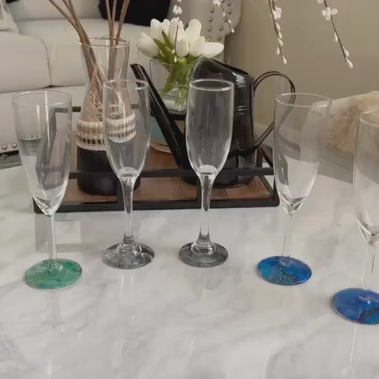 Celebrate in Style with this Set of Champagne Glasses! Perfect to Gift or to for a Special Event such as an Anniversary or Wedding Toast.