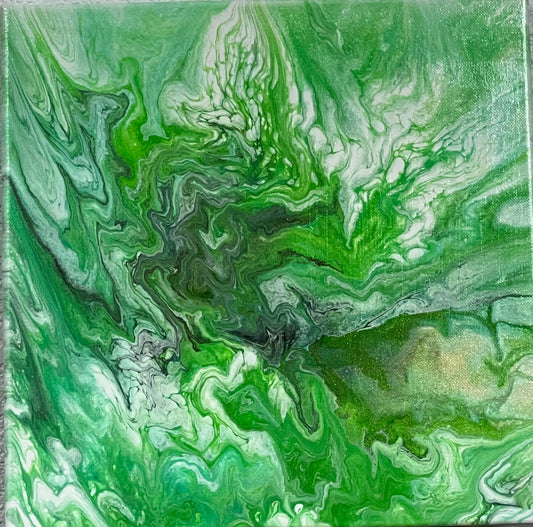 Abstract Fluid Art Painting on a 12x12 canvas