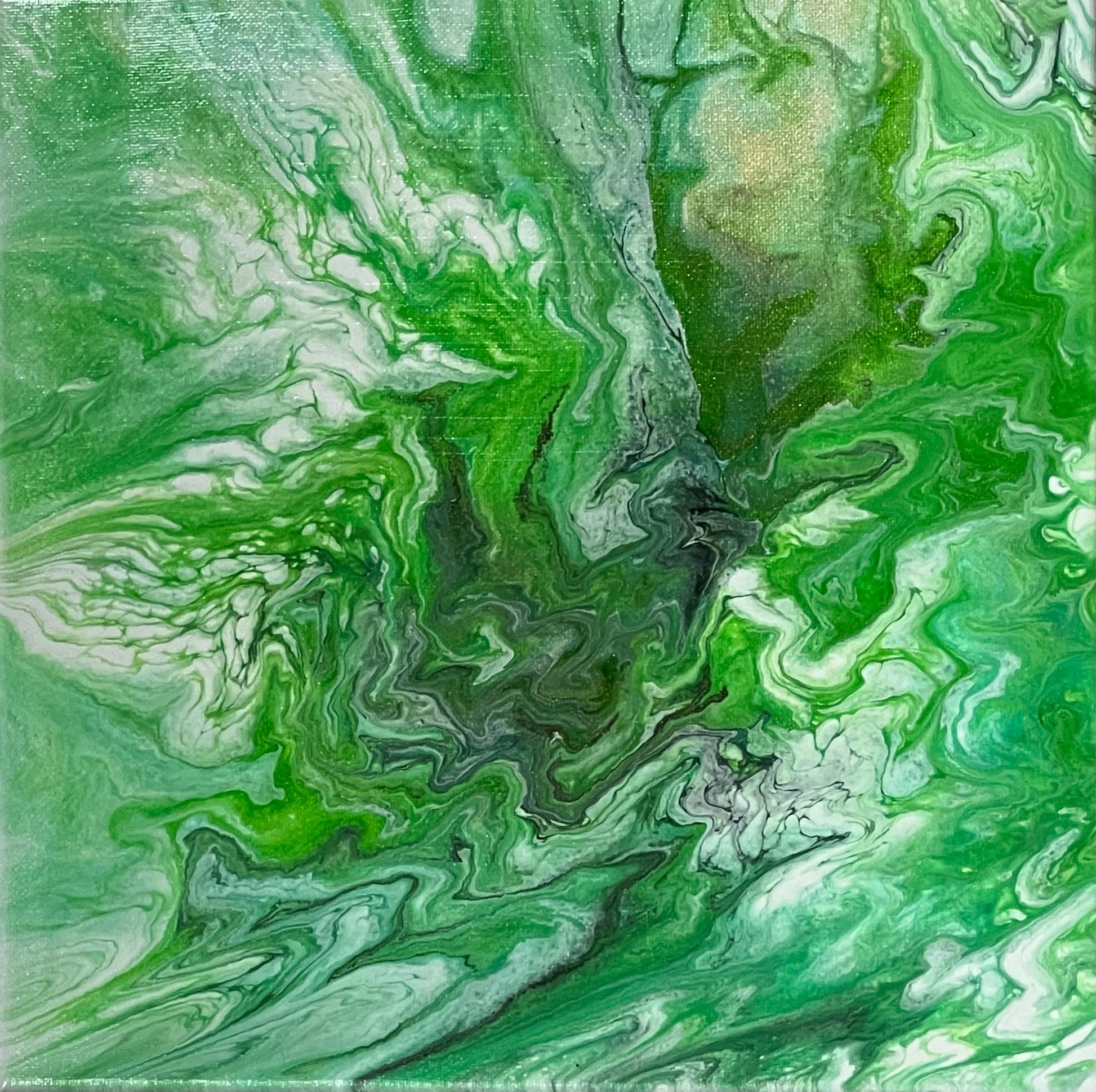 Abstract Fluid Art Painting on a 12x12 canvas